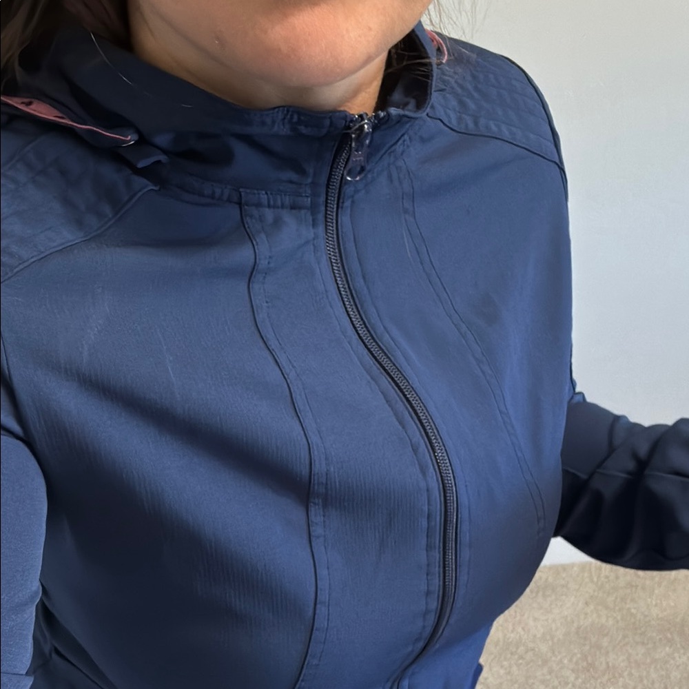 Women's Blue Scrub Jacket - Picture 2 of 8